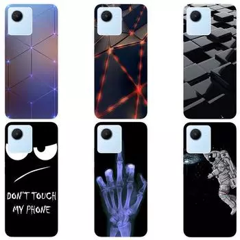 Чехол Realme C30, силиконовый чехол из ТПУ с мультяшным рисунком, защитная задняя крышка Realme C30 C 30, мягкая задняя крышка для телефона T001