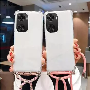 Чехол-ремешок через плечо из ТПУ для Tecno Pova 6 NEO 6 Pro 5 4 Pro Прозрачный противоударный мягкий силиконовый чехол для Tecno Pova Neo 3 Pova 6 Pro 5G