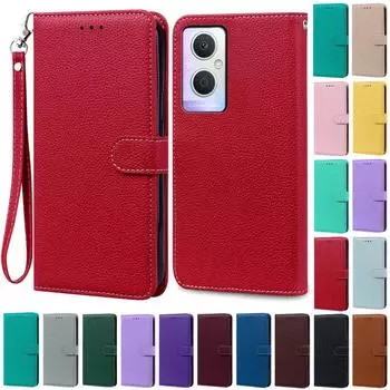 Чехол Reno8 Lite для OPPO Reno 8 Lite 5G, силиконовый кожаный чехол-кошелек, флип-чехол для OPPO Reno 7 Lite 5G, чехол для телефона, чехол, Fundas For Reno 8 Lite небесно-голубой