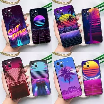 Чехол Retrowave Neon 80 s для iPhone 11 12 13 Pro Max Mini X XR XS Max 6 7 8 Plus SE 2020, задняя крышка телефона iphone 5 5S