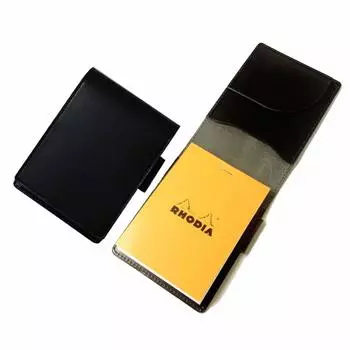 Чехол Rhodia из натуральной кожи с одним блокнотом №11 (черный)