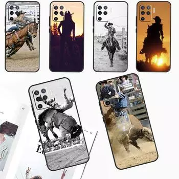 Чехол Rider Rodeo Cowgirl для OPPO A79 A74 A94 A58 A78 A98 A5 A9 A53 A52 A72 A15 A17 A77 A16 A76 A96 A57S A54S OPPO A94 5G