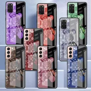 Чехол Robot Bear Glass для Samsung Galaxy S22 S20 FE S21 Plus, чехол для телефона S10 5G S9 Note 20 Ultra 10 Lite Shell Samsung S21 5G