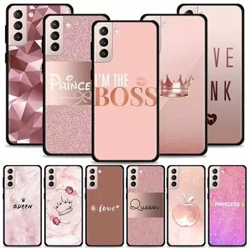 Чехол «Розовое золото, розовый, королева принцессы» для Samsung Galaxy S20 S21 FE Ultra 5G S20 S10 Lite S8 S9 Plus S10e S7 Edge, силиконовый чехол Samsung S21Ultra