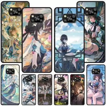Чехол Ruan Mei Honkai Star Rail для Xiaomi Poco M5s X3 NFC F3 X5 M4 M3 Pro, черный силиконовый мягкий чехол для телефона Xiaomi Poco F3