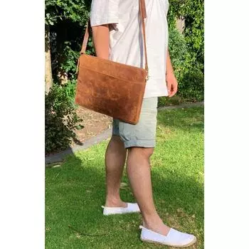 Чехол-рукава для MacBook из натуральной кожи ручной работы Подарок на день отца для него Чехол-рукава для MacBook Air