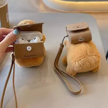 Чехол-рюкзак Capybara для Airpods 4 Airpod 1 2 3 Pro Pro2 Bluetooth-наушники зарядное устройство защитный чехол для наушников for AirPods pro