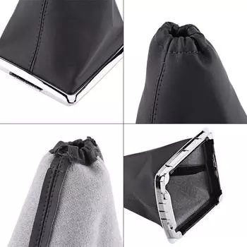 Чехол рычага КПП из ПУ кожи с хромированной рамкой для Ford Focus MK2 2005-2011