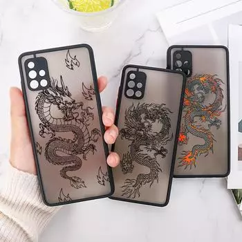 Чехол S22 Ultra Funda для Samsung A52, чехол для Samsung Galaxy A32 A52S A53 5G A12 A51 4G A52 A31 A71 A21S S21 S10 Plus, бампер с драконом A12