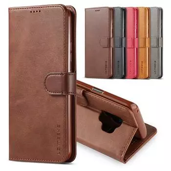 Чехол S9 + для Samsung S9 Plus, кожаный винтажный чехол для телефона на Samsung Galaxy S9 Plus, чехол-книжка с магнитной застежкой-бумажником S 9 Plus Samsung S9 темно-коричневого