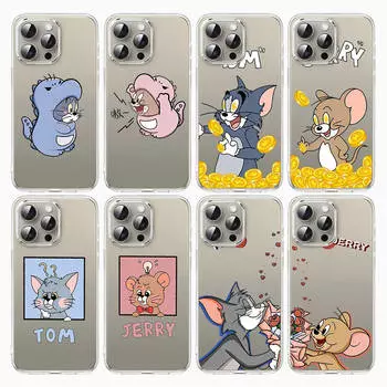 Чехол S-3 Tom and Jerry для iPhone 11 12 13 14 15 16 Pro Max Redmi A3 9A 9C 10A 10C 13C Note 9 11 Samsung S24 S21 S20 Ultra Plus A04S A05S iPhone 11 Pro Max арлекин