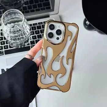 Чехол с 3D-образным рисунком пламени для iPhone 16 Pro Max 16 Plus, ультратонкий противоударный мягкий черный чехол из ТПУ для iPhone 15 14 13 12 11 For Iphone11 матовый черный