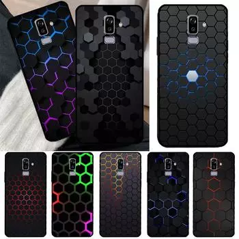Чехол с 3D шестиугольными огнями для Samsung Galaxy J4 J6 Plus A3 A5 2017 J1 J3 J5 J7 2016 J8 A6 A7 A8 A9 2018 J6 Plus - J6 Prime