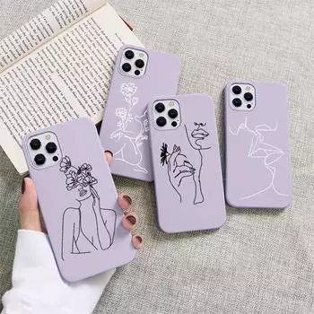 Чехол с абстрактными цветами Art Line для Samsung Galaxy A51 A32 A31 A71 A21s A72 A12 A50 A22 A52 S20 FE S21 S8 S10 S9 Plus Ultra Shell S8