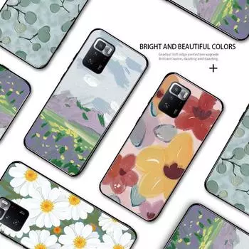 Чехол с акварельной живописью и горными цветами, противоударный мягкий силиконовый защитный чехол из ТПУ для телефона Xiaomi Redmi Redmi 10