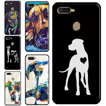 Чехол с акварелью для немецкого дога для OPPO A52 A72 A54 A74 A94 A1K A15 A83 A91 A5 A9 A31 A53 A53S A3S A5S OPPO A1K