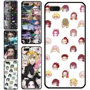 Чехол с аниме «Demon Slayer Kimetsu No Yaiba» для OPPO A83 A91 A93 A1K A15 A3S A54 A74 A94 A5 A9 A31 A53 A52 A72 A53S, задняя крышка OPPO A3S