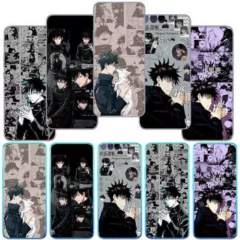 Чехол с аниме для Motorola Moto Edge 40 30 neo G54 G24 G84 iPhone 15 14 Xiaomi Redmi Note 13 12 11 Pro Samsung Galaxy A34 Jujutsu Fushiguro Megumi Kaisen