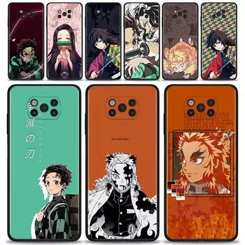 Чехол с аниме-мультяшным лезвием демона для Xiaomi Mi Poco X3 Pro F3 X3 GT M3 X3 NFC F1 M3 Pro 5G F3 GT, черный силиконовый чехол, чехол Mi Pocophone F1