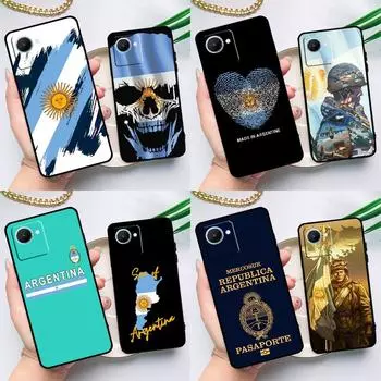 Чехол с аргентинским флагом для Realme C55 C33 C31 C35 C30 C11 C15 C25s C21Y GT Neo 5 3T 2T 8 9 10 11 Pro Plus Realme 9 Pro