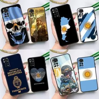 Чехол с аргентинским флагом для Xiaomi Redmi Note 10 11 Pro 8 9 12 Pro 11S 10S 9S Redmi 9 10 12C 9C 10C задняя крышка Redmi Note 11