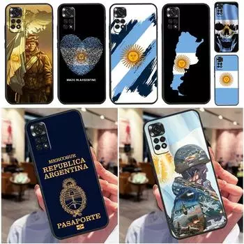 Чехол с аргентинским флагом для Xiaomi Redmi Note 11 11S 10 10S 9 9S 12 Pro Redmi 9A 9C 10A 10C Мягкий чехол Redmi 10A