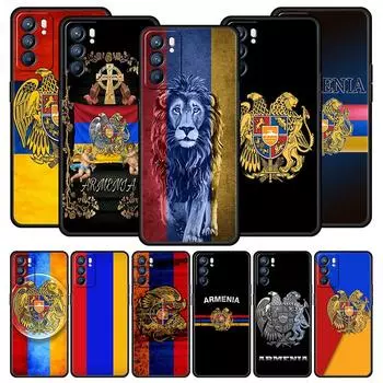 Чехол с армянским флагом Армении для Oppo Find X6 Pro X5 A54 A53 A52 A9 2020 A15 A95 A17 A16 A76 A74 A57 Reno7 Reno6 Pro Plus 5G Oppo A53