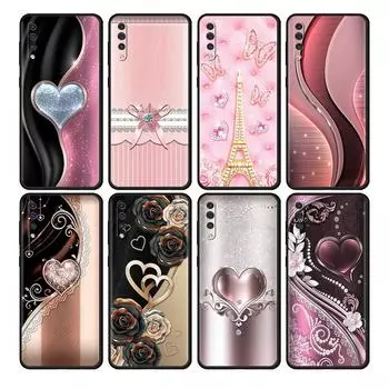 Чехол с бантом «Любовь» для Samsung Galaxy A50 A70 M52 A30 A20s A20e A10 A40 A10s M51 M31 M30s M13 5G, черный чехол для телефона Samsung A60