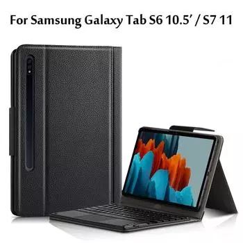 Чехол с беспроводной клавиатурой для Samsung Galaxy Tab S6 10,5 T860 T865, чехол для Tab S7 11 дюймов, 2020 SM-T870 T875, чехол для планшета Tab S7 11 inch чёрный