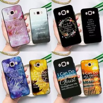 Чехол с библейским стихом Филиппийцам Иисус Христос для Samsung Galaxy J4 J6 Plus 2018 J8 A6 A7 A8 A9 J1 A3 A5 2016 J3 J5 J7 2017 J6 2018 - J600