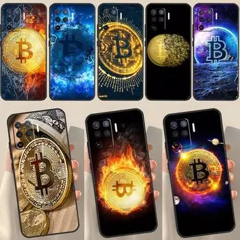 Чехол с биткойнами BTC для OPPO Find X3 Lite X5 Pro A5 A9 A31 A53 S A83 A91 A93 A54 A74 A94 A15 A16 A52 A72 OPPO A3S
