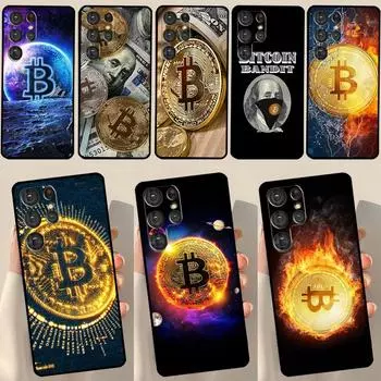 Чехол с биткойном BTC для Samsung Galaxy S23 S21 S22 Ultra Plus S20 FE Note 20 Note 10 S8 S9 S10 Plus Galaxy S21 FE