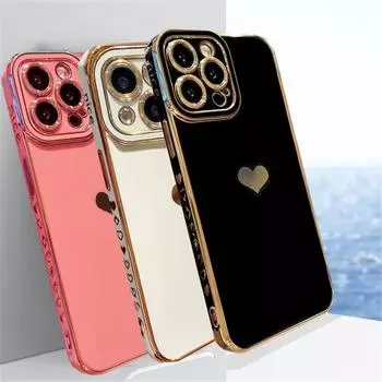 Чехол с блестящим покрытием Love Heart для Samsung Galaxy A54 A53 A04S A14 A24 A34 A23 A52 S20 S21 S22 S23 Ultra Plus FE, мягкая задняя крышка из ТПУ For Samsung Galaxy A13 4G белый