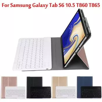 Чехол с Bluetooth-клавиатурой для Samsung Galaxy Tab S6 10,5 T860 T865 SM-T860 SM-T865, чехол с беспроводной клавиатурой и планшетом золотой