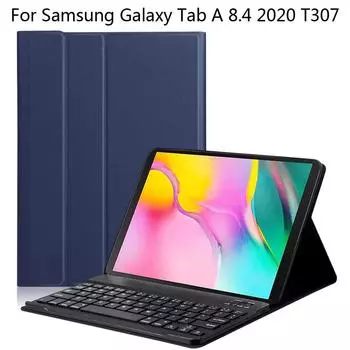 Чехол с Bluetooth-клавиатурой для Samsung Galaxy Tab A 8,4 T307 2020, чехол с беспроводной клавиатурой и планшетом для Tab A SM-T307 розового золота