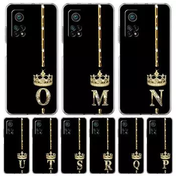 Чехол с буквами и буквами из бриллиантовой короны для Xiaomi Poco X5 NFC X3 F5 F4 F3 M3 14 13T 12T 12 13 Lite 11 Ultra Mi 10T 5G 11X Pro Xiaomi 11T
