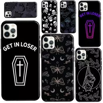 Чехол с черепом в готическом стиле Creepy Pastel Goth для iPhone 13 Pro Max 12 mini 11 Pro Max 6S 7 8 Plus SE 2020 X XR XS Max, чехол для телефона iphone 5 5S SE