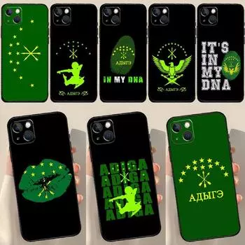 Чехол с черкесским флагом Адыгеи для iPhone 13, 12, 11, 14, 15 Pro Max 7, 8 Plus X XR XS Max 12 Mini SE 2020 2022, чехол iPhone 11 Pro