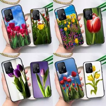 Чехол с цветком тюльпана для POCO F5 X5 X3 Pro X4 F4 GT F3 M5s C40, чехол для Xiaomi 13 12 Lite 11T 12T Pro 12X POCO F5 Pro