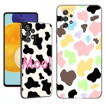 Чехол с цветным принтом молочной коровы для Samsung A13 A22 A24 A32 A23 A25 A34 A35 A52S A53 A54 A55 A73 5G A12 A14 A15 A31 A33 A50 A51 A72 Samsung A52S 5G