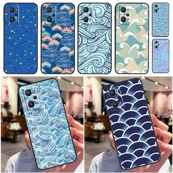 Чехол с цветочной текстурой в японском стиле для Realme C21Y C25Y C25s C11 C15 C21 C30 C35 Realme 10 9 8 Pro 8i 9i GT 2 Pro Neo 3T Realme C21Y C25Y