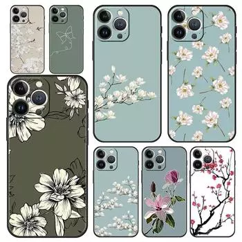 Чехол с цветочным принтом для телефона iPhone Samsung Galaxy Redmi Xiaomi Oppo OnePlus Note SA 7 8 9 10 11 12 13 14 20 21 22 23 53 54 Pro Max Plus Ultra TPU Soft iPhone 6 or 6S