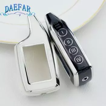 Чехол с дистанционным управлением из ТПУ с 4 кнопками для M5/6/9 Scher-khona Magicar 5 для двусторонней автомобильной сигнализации с ЖК-дисплеем 2015, чехол для ключей Key Case белый