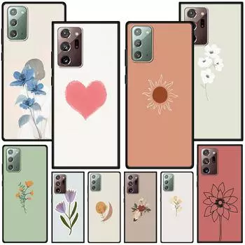 Чехол с фиолетовым фоновым рисунком для Samsung Galaxy Note 20 Ultra 10 Lite 9 8, черный силиконовый чехол для телефона Note20 Note10 Plus Funda Samsung Note 8