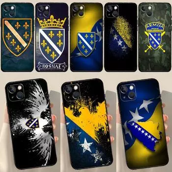 Чехол с флагом Боснии и Герцеговины для iPhone 13 12 14 15 Pro Max Mini 7 8 Plus SE 2020 X XS MAX XR 11 14 15 Pro Max iPhone XS MAX