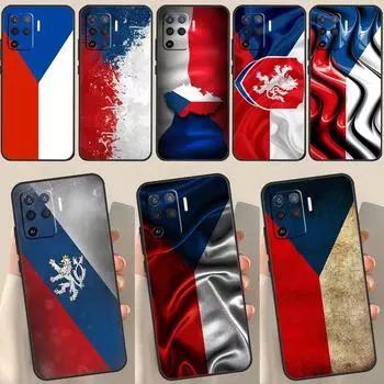 Чехол с флагом Чехии для OPPO A1K A3S A5S A15 A16 A52 A72 A5 A9 A31 A53 A83 A91 A93 A54 A74 A94, чехол OPPO A92