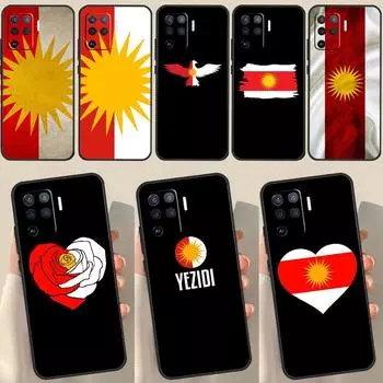 Чехол с флагом езидов для OPPO A53 A53S 2020 A5 A9 A31 A52 A72 A94 A74 A54 A83 A91 A93 A16 A15, задний чехол OPPO A5S