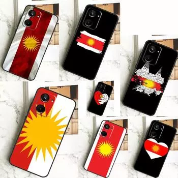 Чехол с флагом езидов для Realme C67 C55 C53 C51 C35 C33 C31 C30 C25s C21Y GT Neo 6 GT5 9 10 11 12 Pro Plus Realme C31