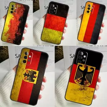Чехол с флагом Германии для Samsung Galaxy A34 A35 A14 A15 A25 A53 A33 A13 A52 A32 A12 A51 A71 A54 A55 Samsung A22 5G