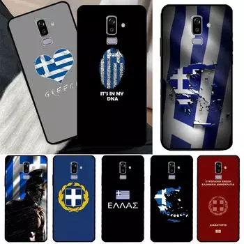 Чехол с флагом Греции для Samsung Galaxy J7 J5 J3 2016 J1 A3 A5 2017 A6 A8 J4 J6 Plus A9 2018 чехол J4 Plus - J415